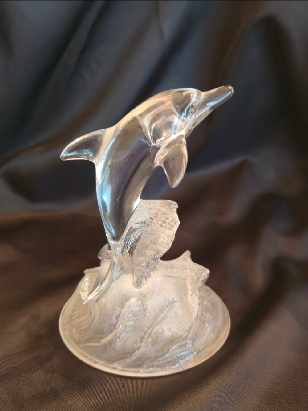 Boutique Cristal d'Arques France Lead Crystal Glass Dolphin Figurine